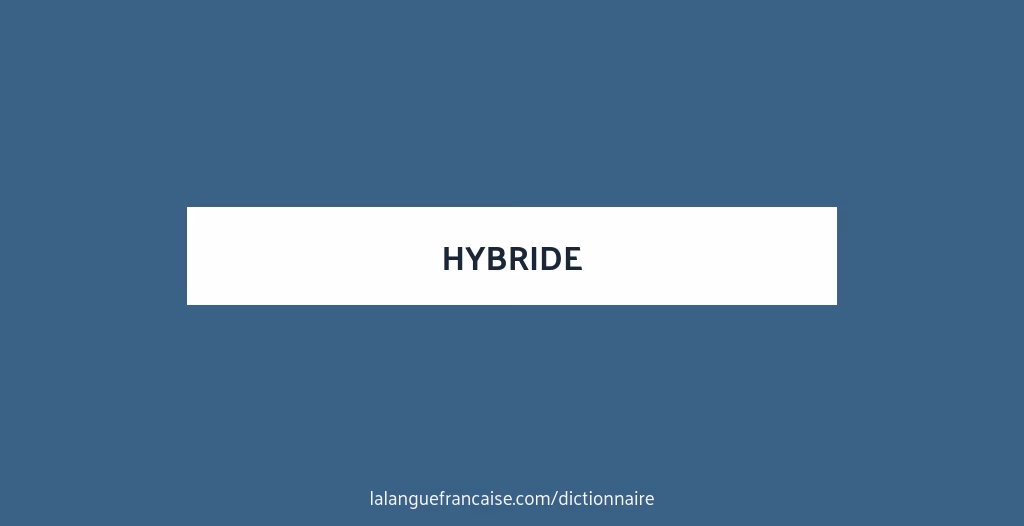 Quelle est la définition du mot hybride ?