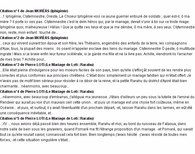 Quelle est la définition du mot mariage?