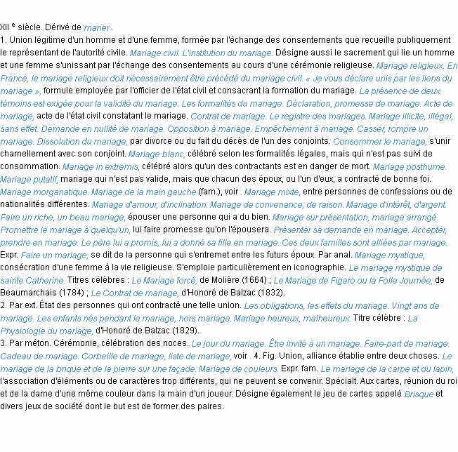 Quels sont les différents types de mariages ?