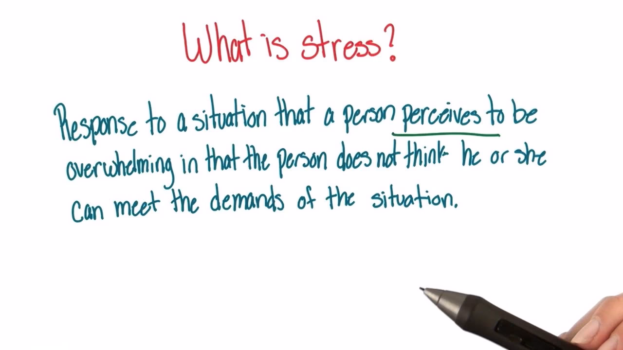 C'est quoi le mot stress ?