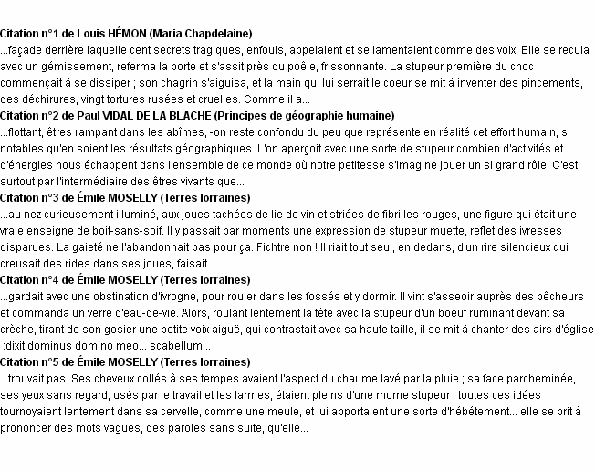 Quelle est la définition du mot Stupor ?