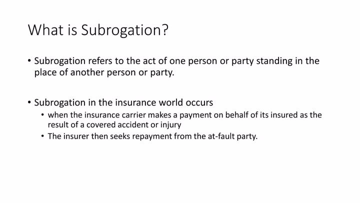 C'est quoi la subrogation ?