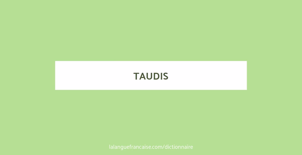 Quelle est l'origine du mot taudis ?