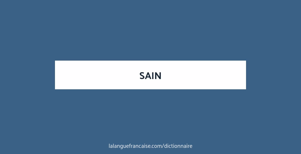 C'est quoi une personne saine ?