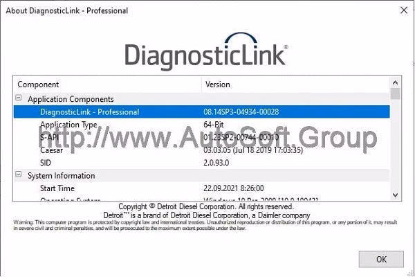 What are the standard features of Detroit Diesel diagnosticlink?