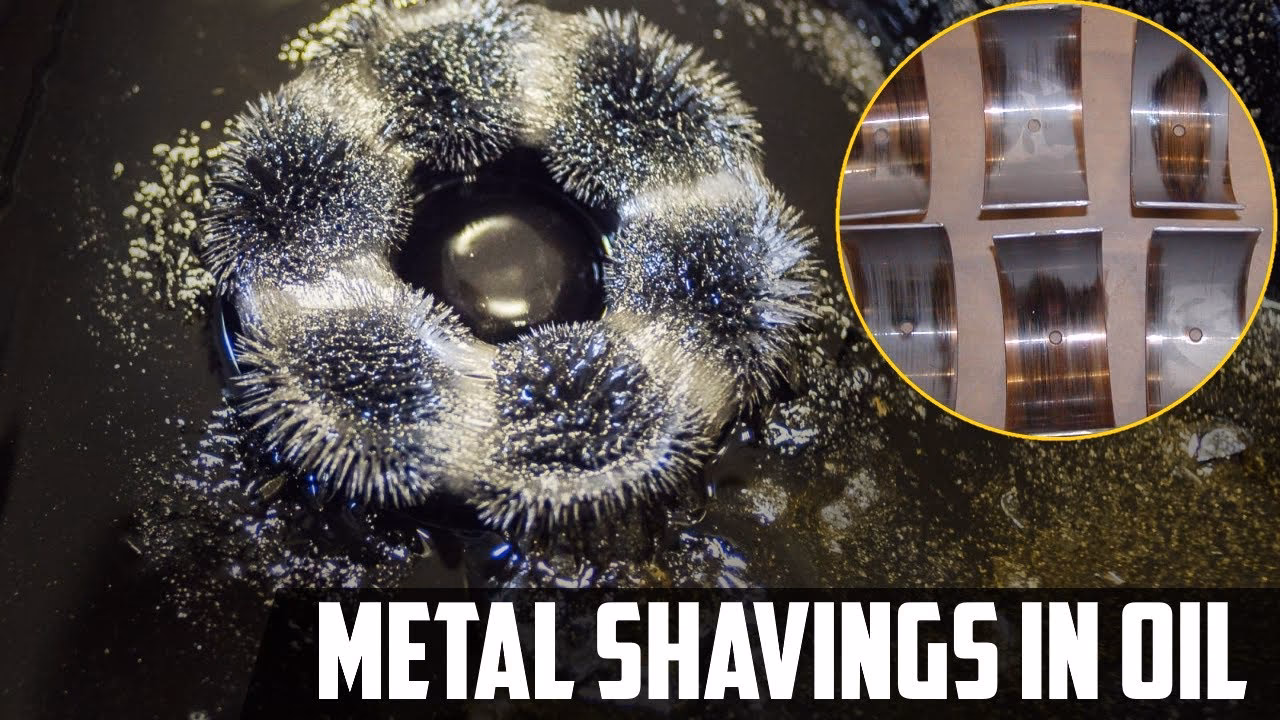 What are metal shavings in engine oil?