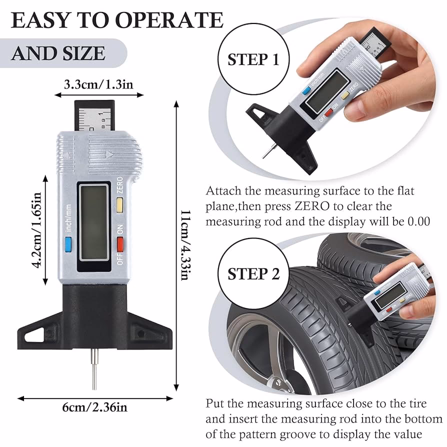 What is a digital tyre depth gauge?