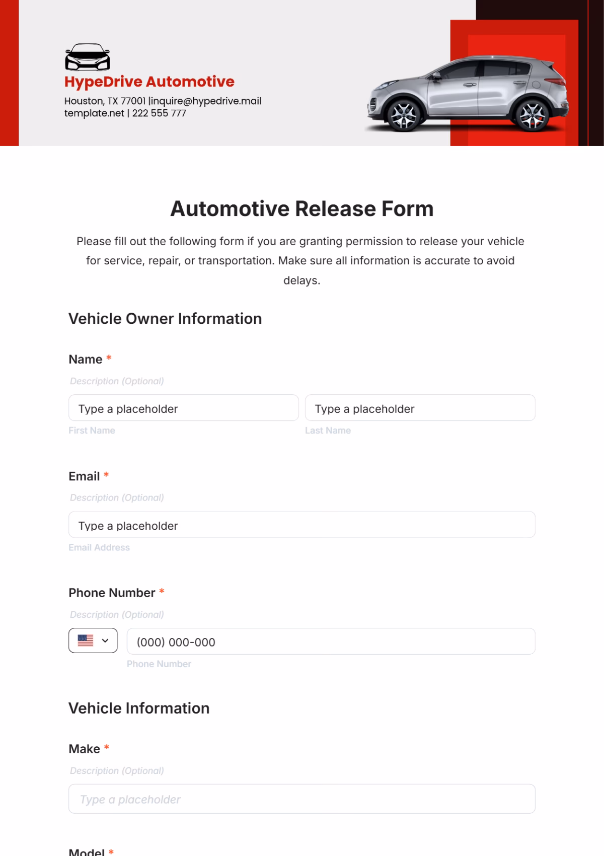 Where to edit auto repair shop disclaimer example?
