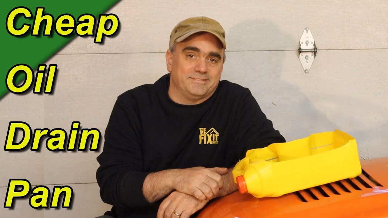 How do you make a telescoping oil drain pan?