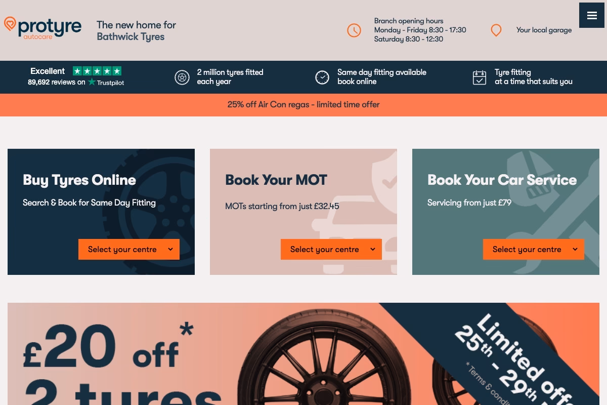 Does Bathwick offer a tyre inspection?