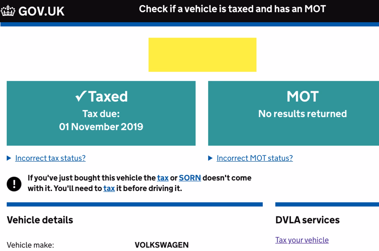 Do I need to check if a car is taxed?