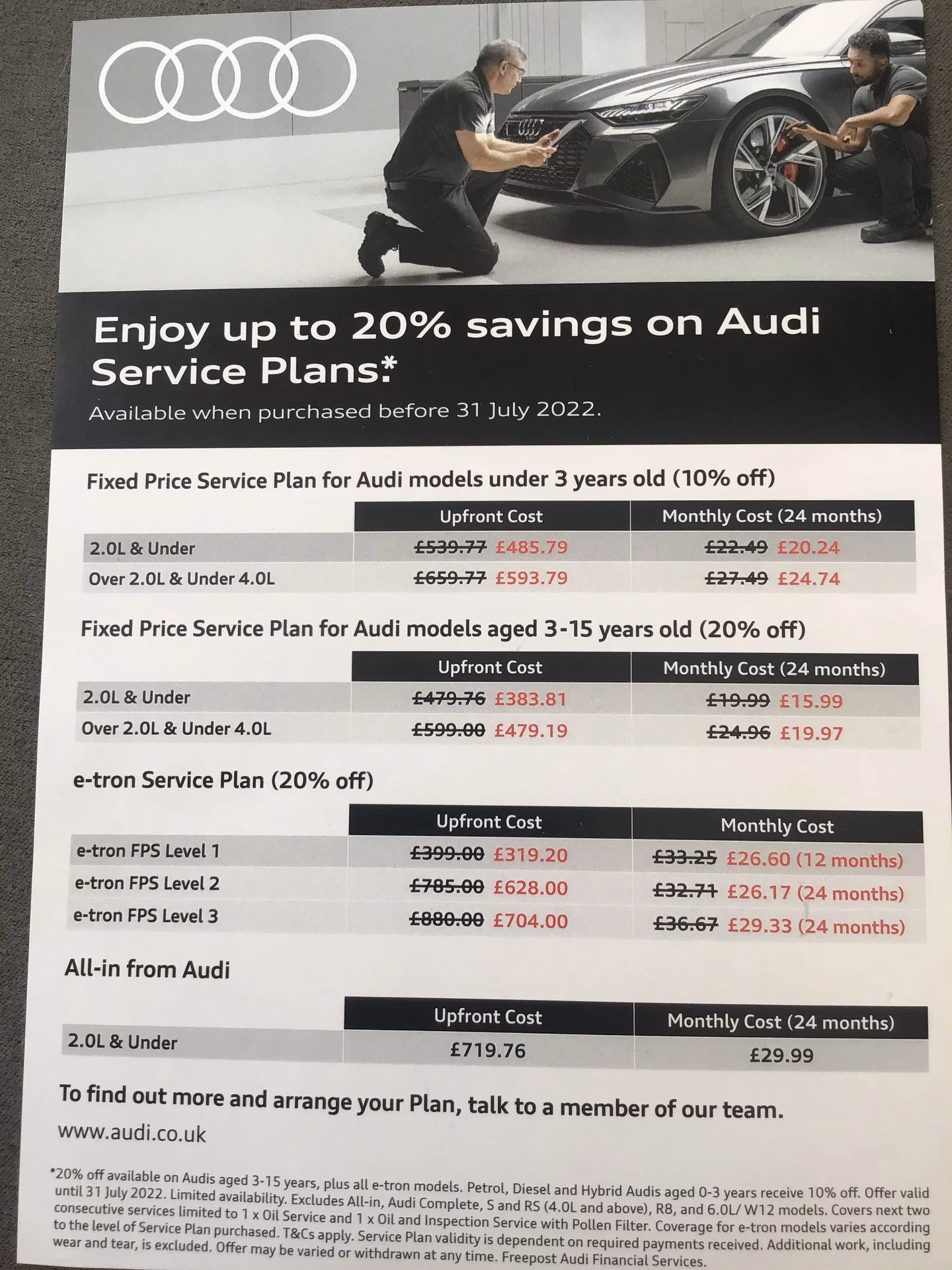 What is an Audi service plan?