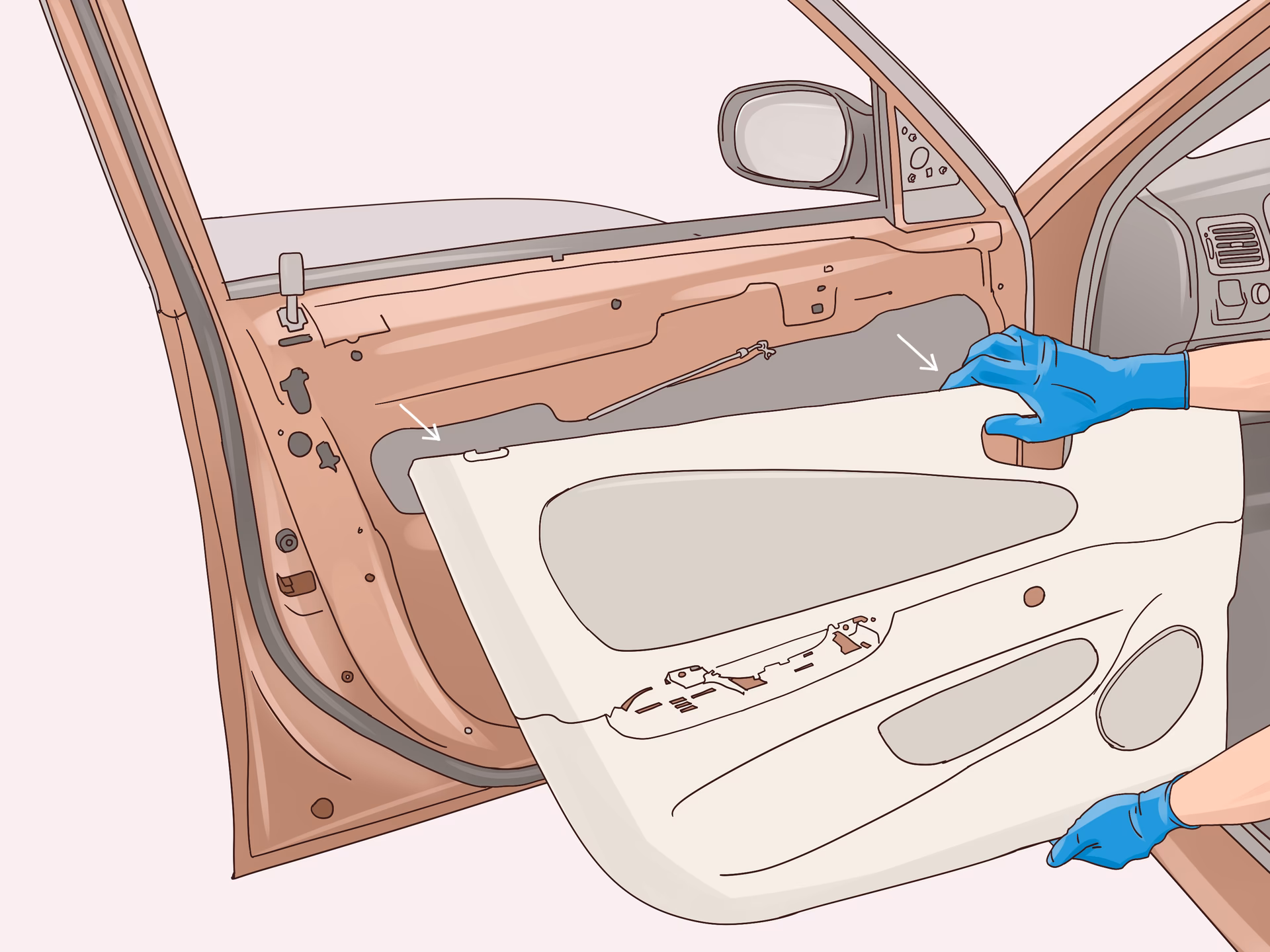 How do you remove a car door panel?