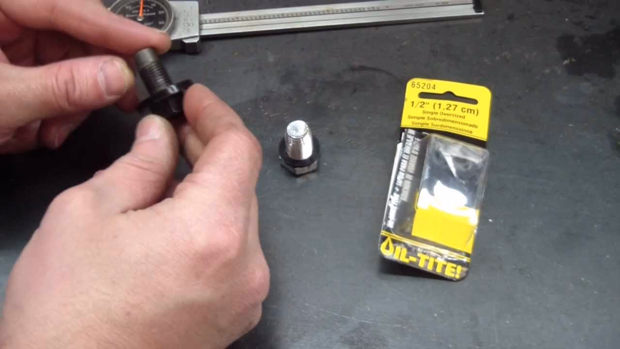 How do I stop an oil drain plug from leaking?