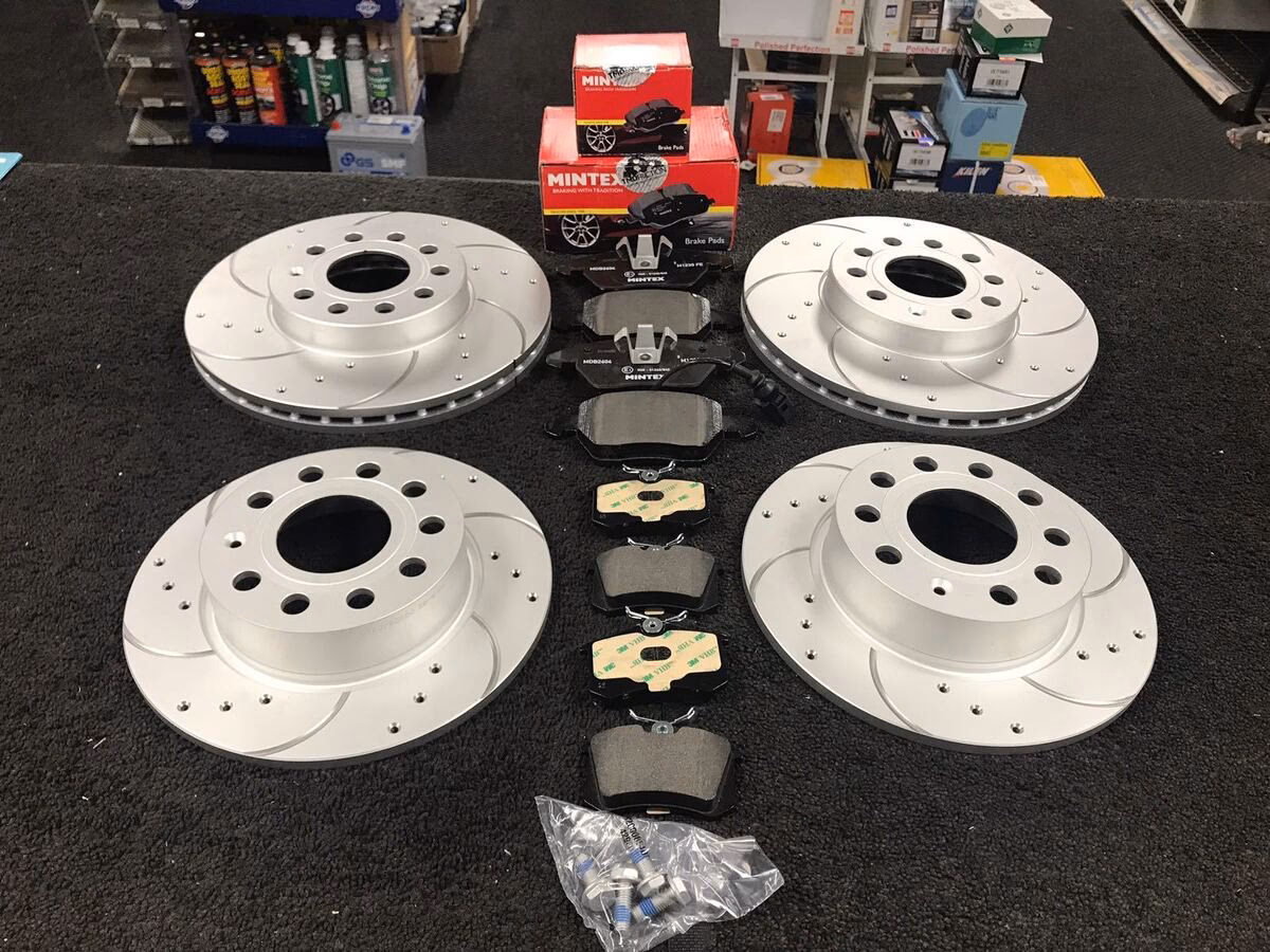 What are drilled & grooved brake discs?