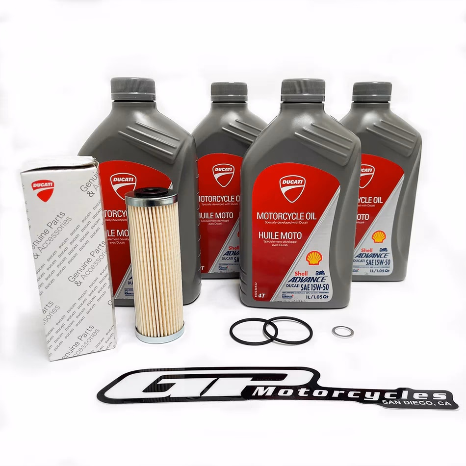 When is oil service due on a Ducati?