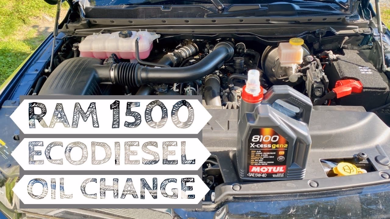 How do you change engine oil on a 1500 EcoDiesel?