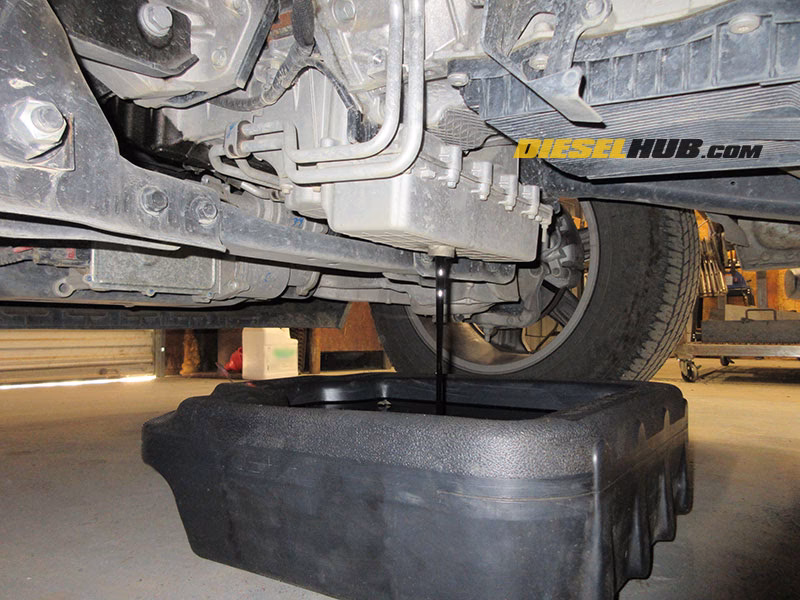How do you change engine oil on a 1500 EcoDiesel?