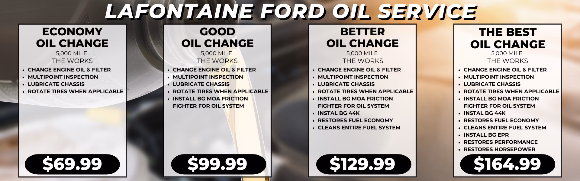 What are economylube oil change hours?
