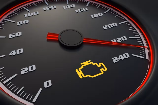 Can a red engine management light fail a MOT test?