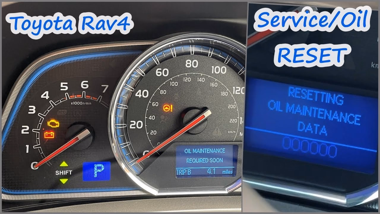 How do I perform an oil reset on a Toyota RAV4?