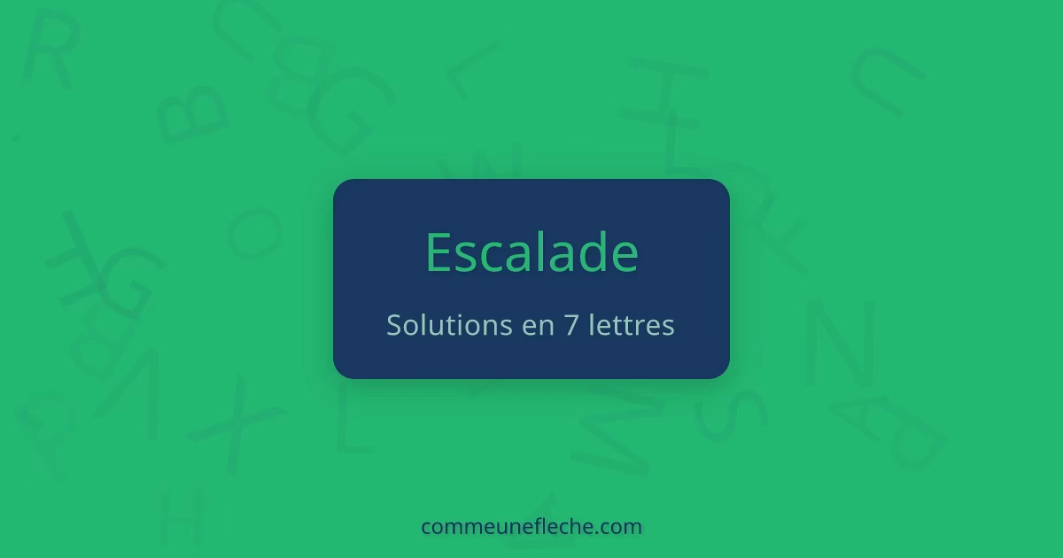 Quel est le synonyme de escalade ?