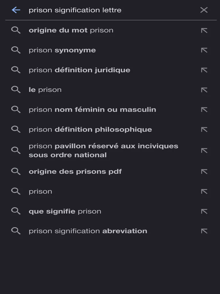 Quel est le sens du mot prison ?