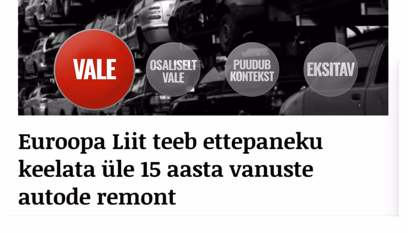 Can the European Union ban repairs on cars over 15 years old?