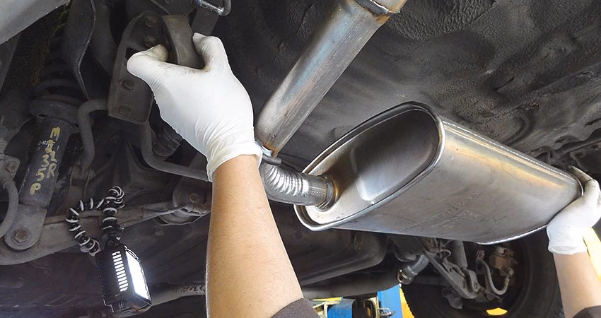 How do I maintain my car's exhaust system?