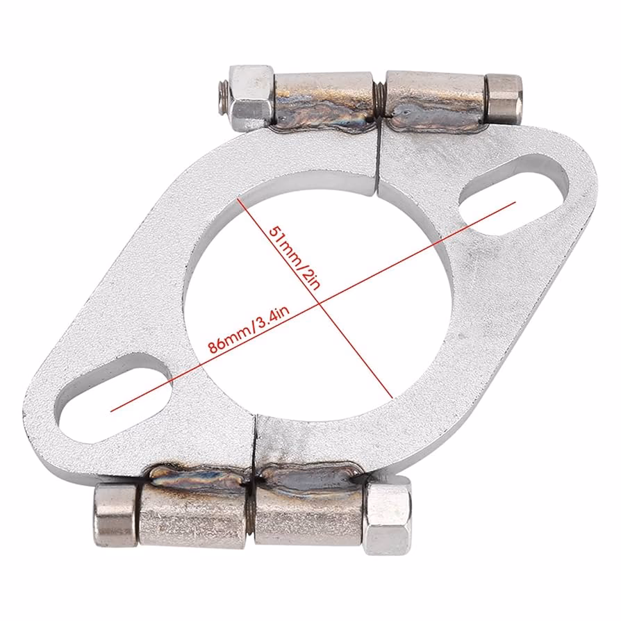 How do you fix a clogged exhaust flange?