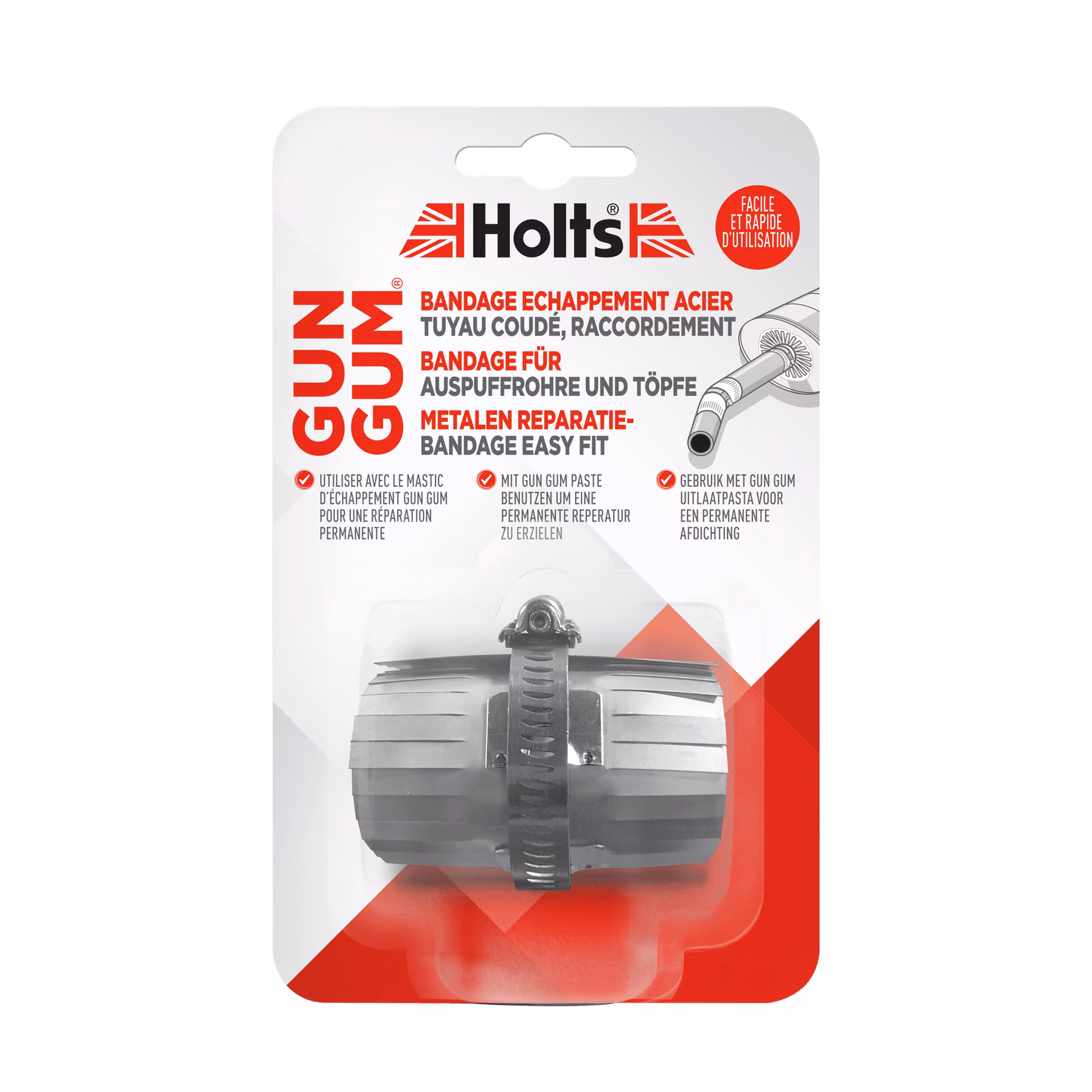 Can I use gun gum paste to repair my exhaust?