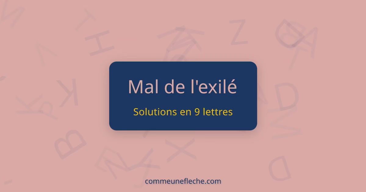 Quel est le synonyme de exil ?