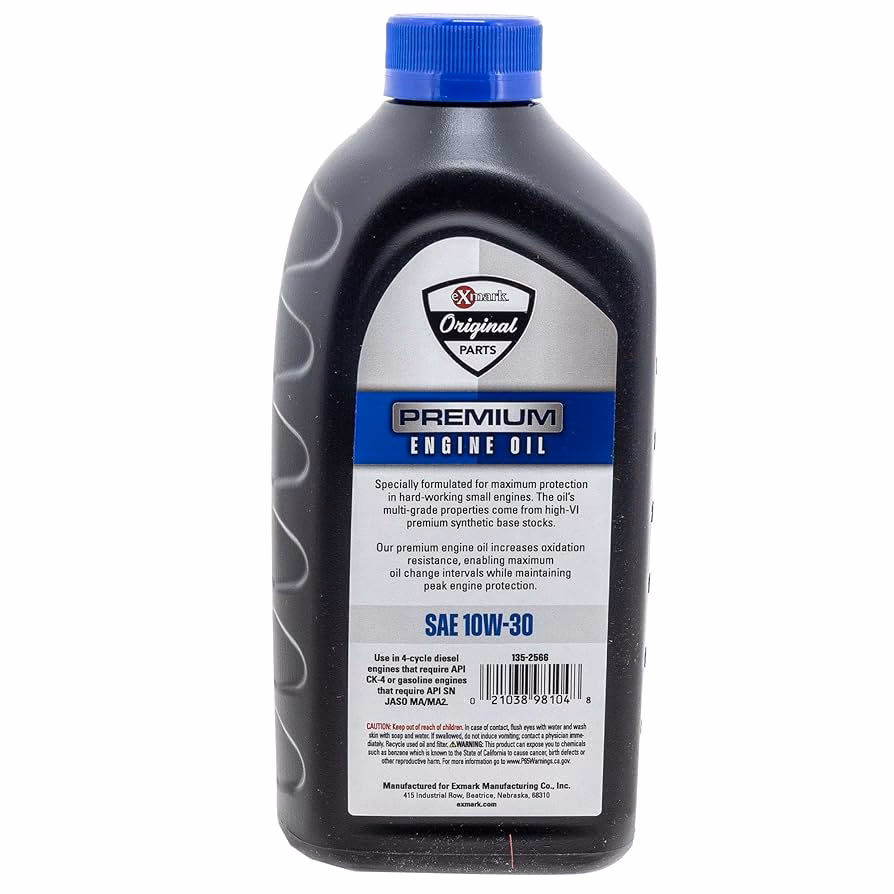 How do I remove oil from my ExMark engine?