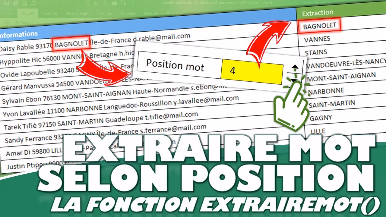 Comment extraire une partie des caractères d'une cellule ?