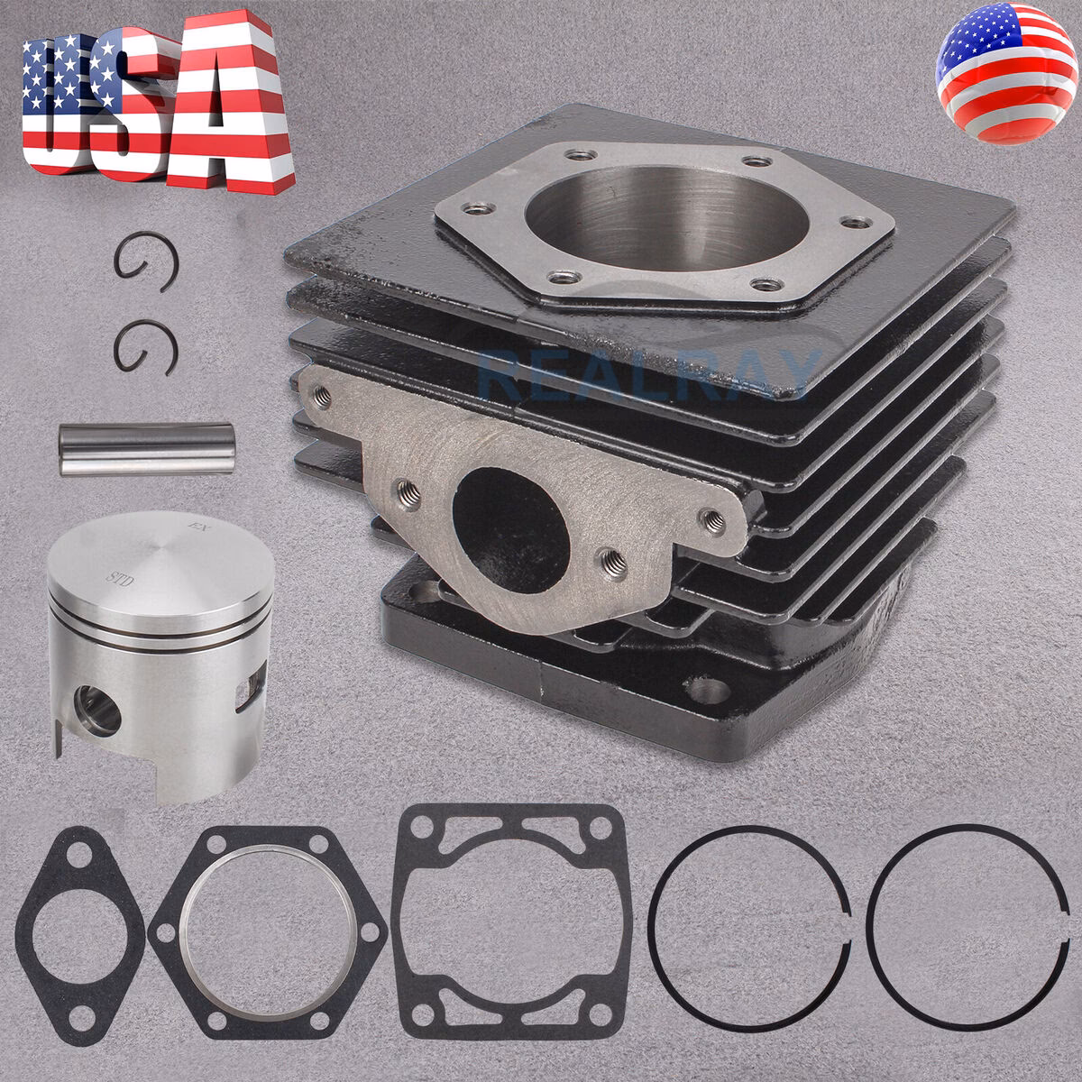 Does EZGO 2 cycle Robin engine include muffler?
