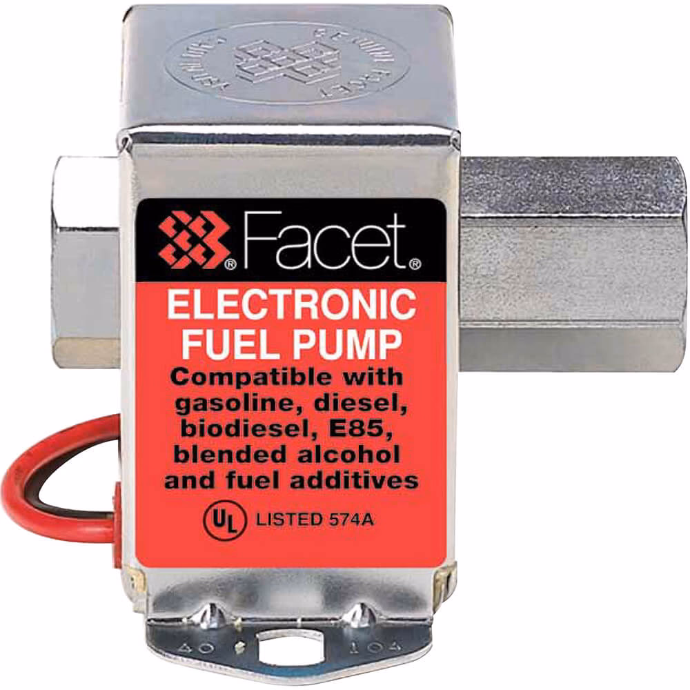 What fuels are compatible with the facet® high performance gold-Flo® solid state fuel pump?
