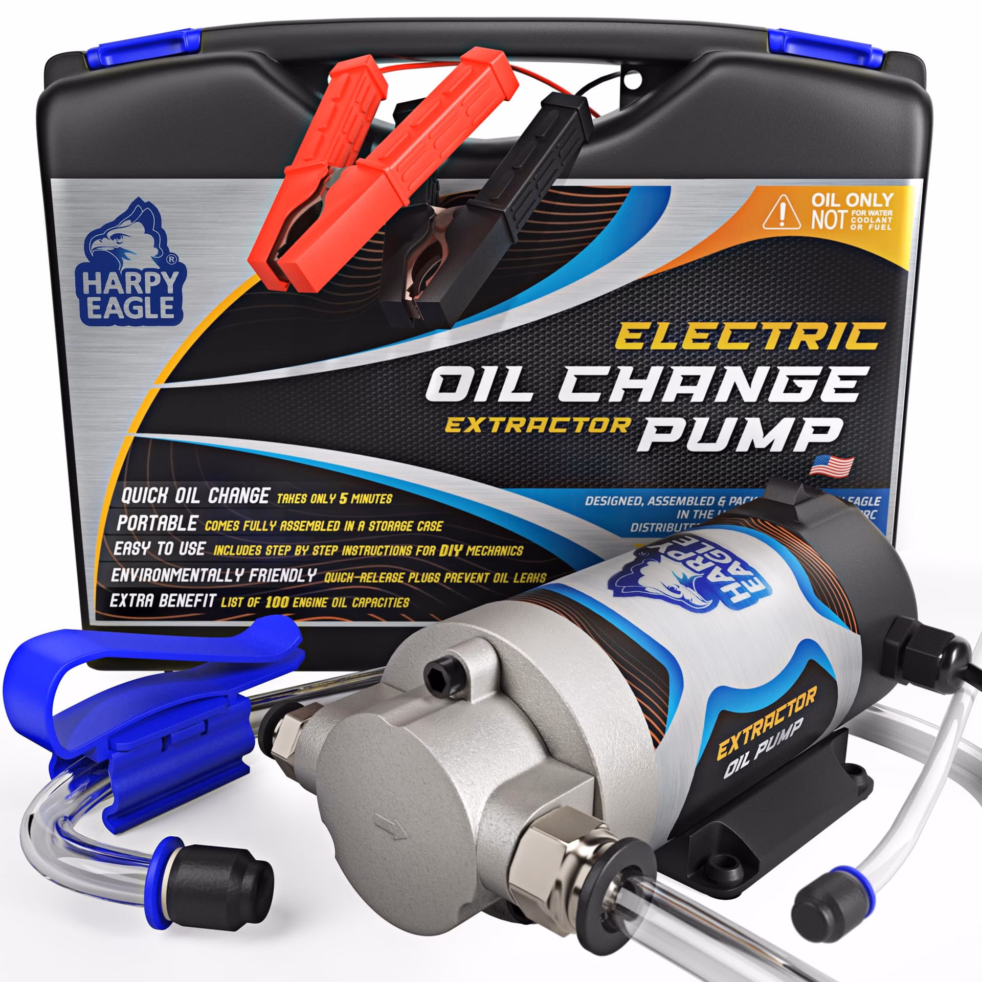 How does an oil change pump extractor work?