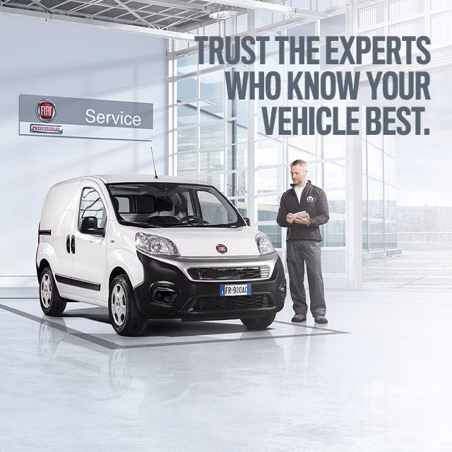 What does a Fiat Ducato service with an approved garage mean?
