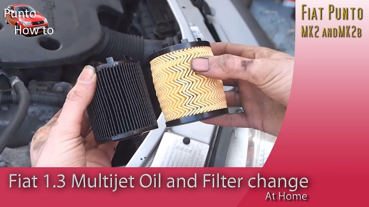 How to replace engine oil & filter Fiat Punto Evo?