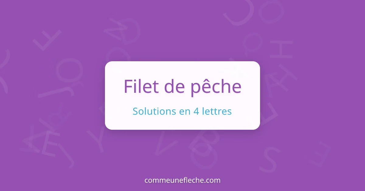 Combien y a-t-il de solutions pour filet de pêche ?