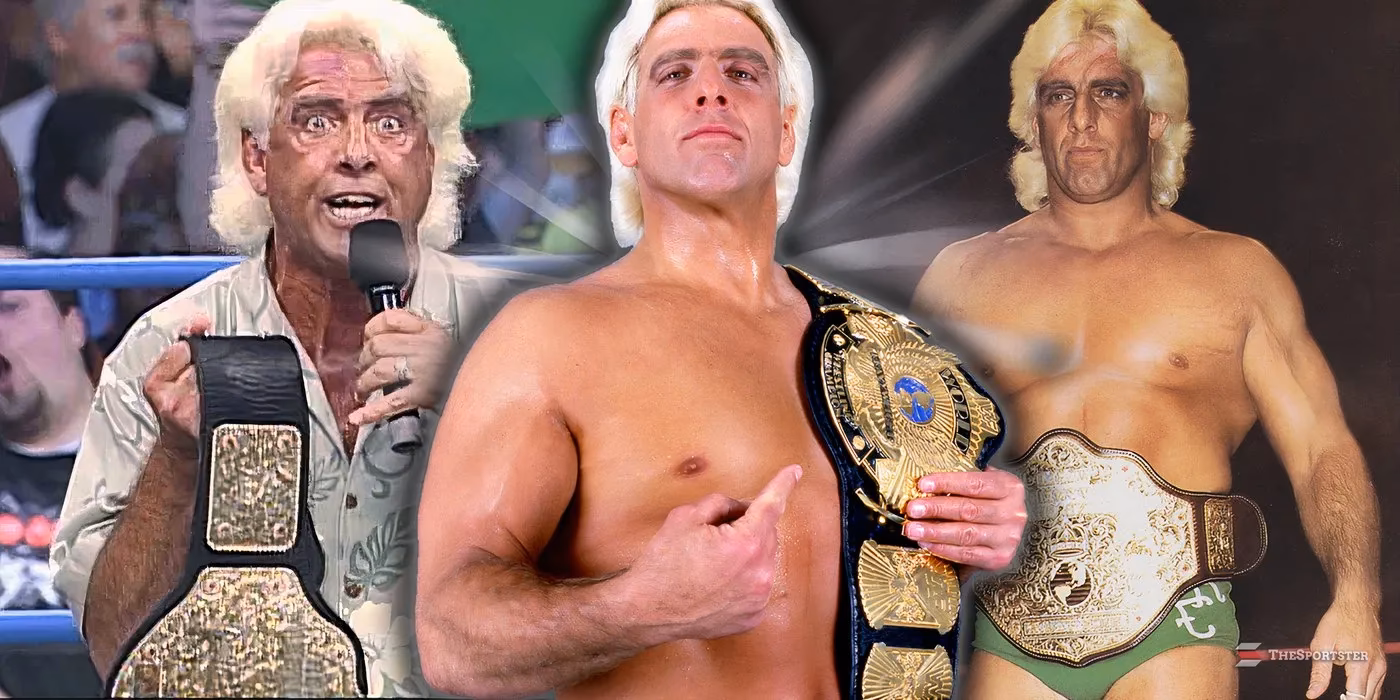How many world titles did Ric Flair win?