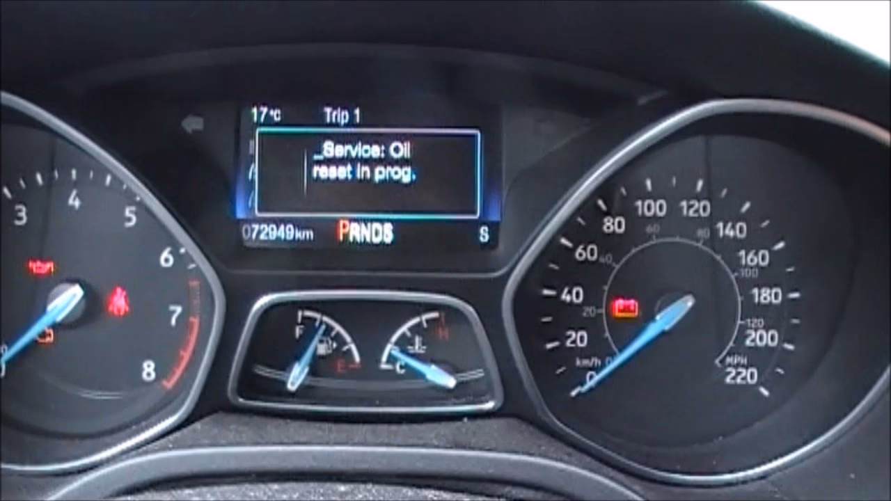 How to reset the Oil Change light in a Ford Focus?
