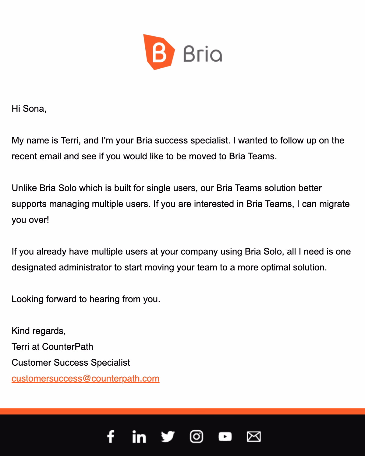 Do you get a response after a follow-up email?