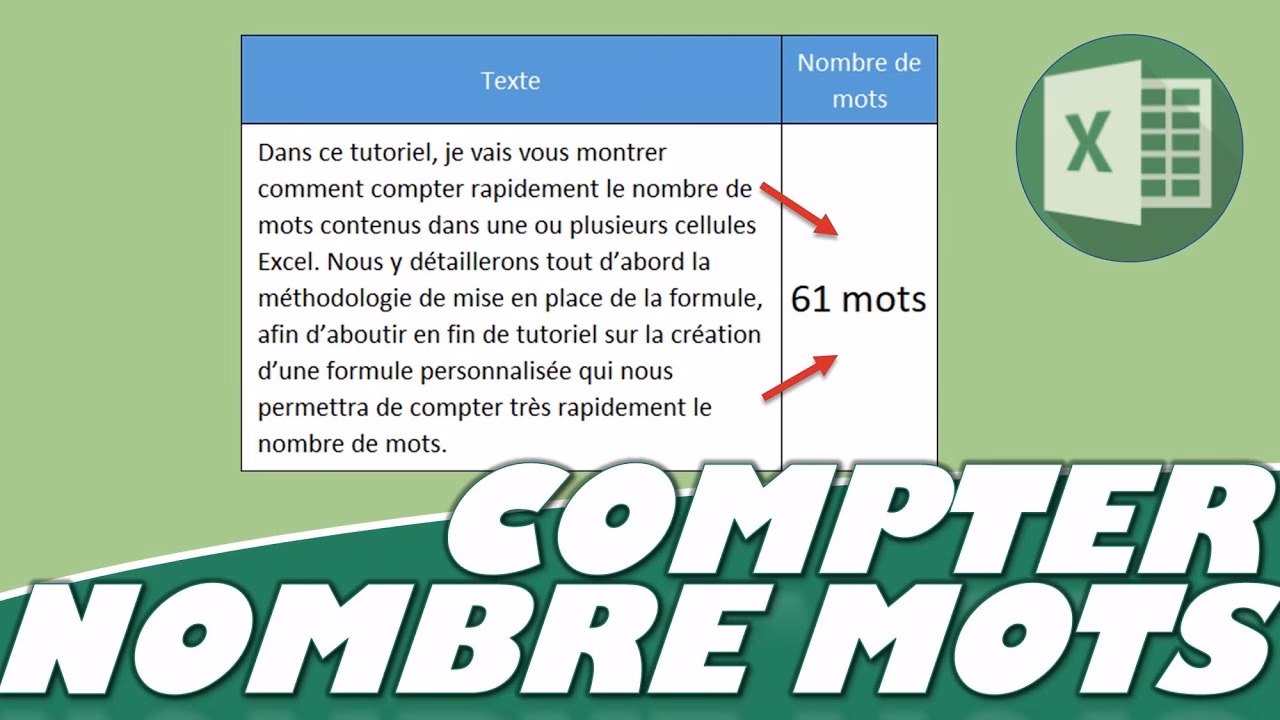 Comment calculer le nombre de mots dans une cellule Excel ?