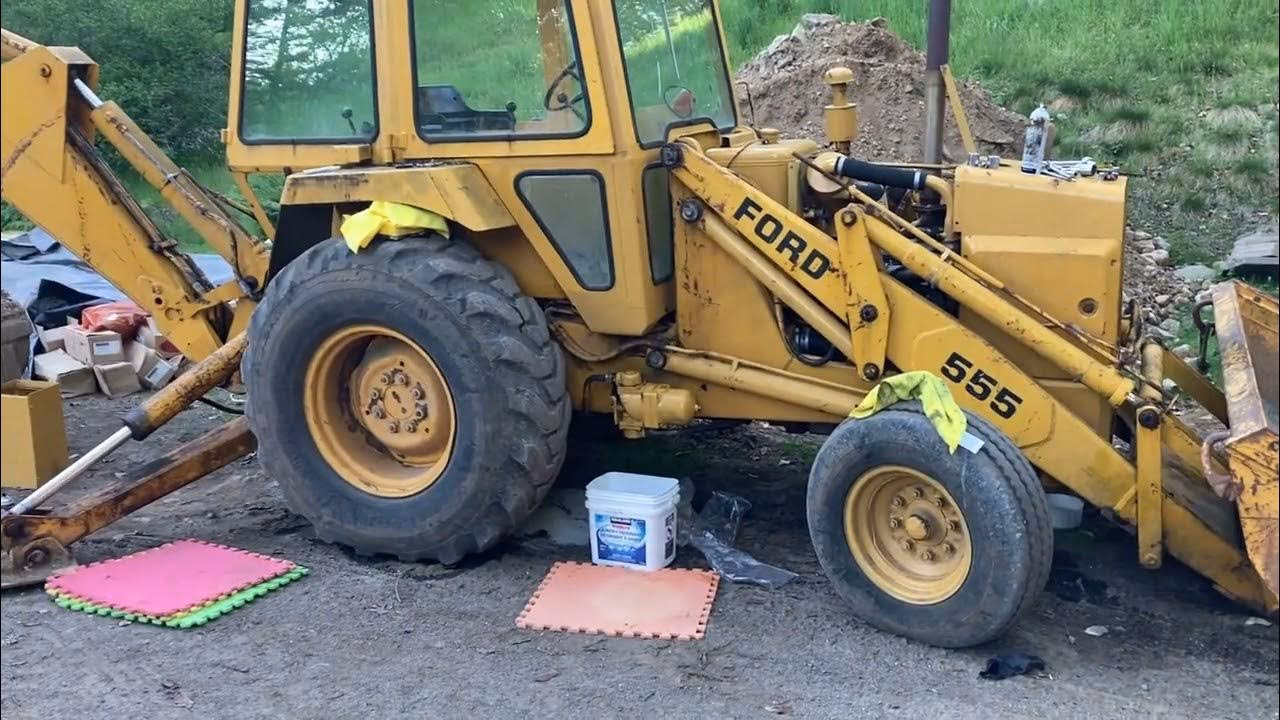 What is the Ford 550 555 tractor backhoe loader repair work guidebook?