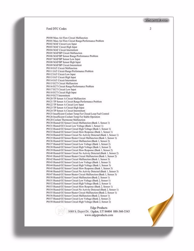 What are Ford diagnostic trouble codes?