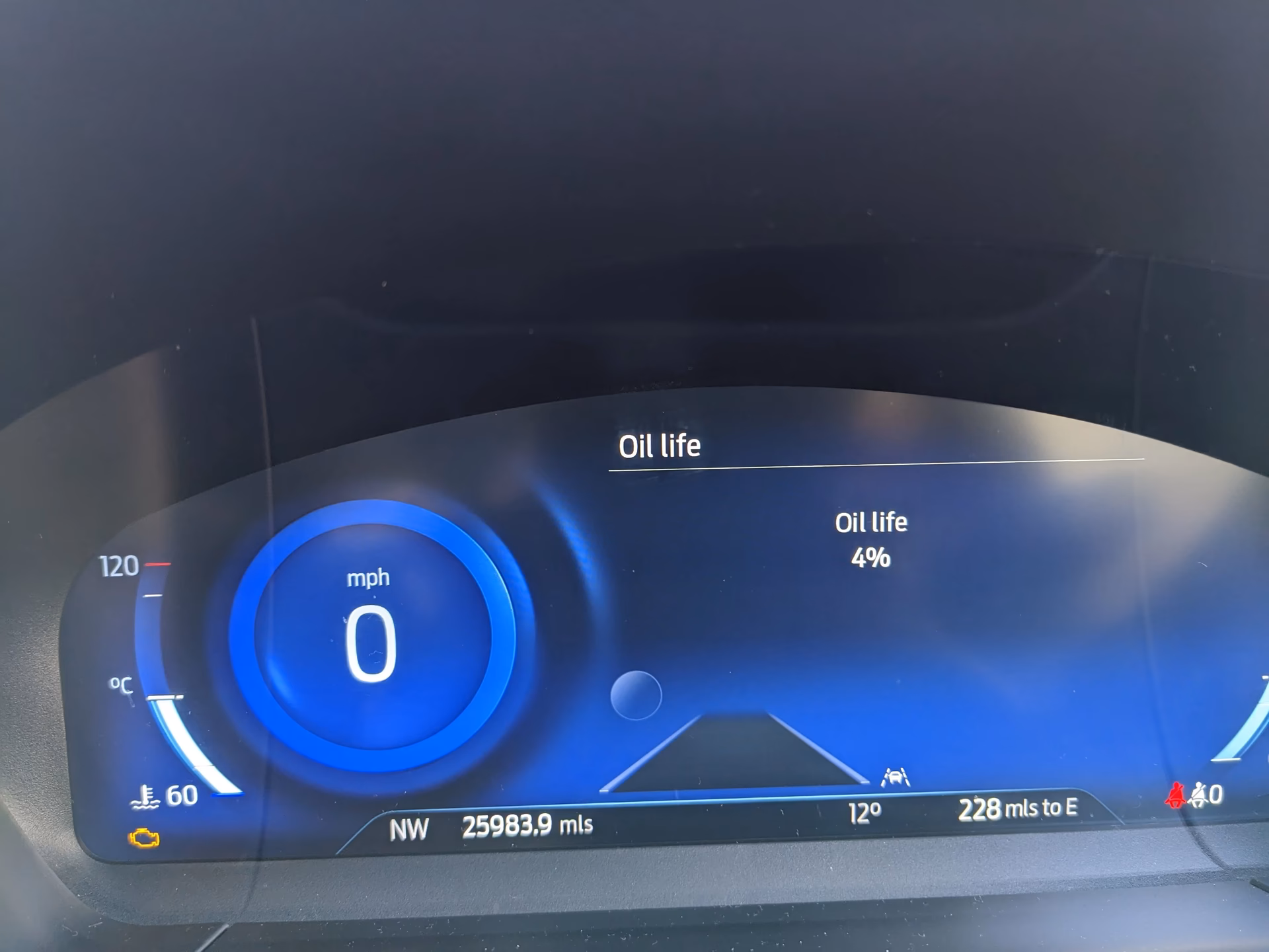 How to reset the oil service light on a Ford Kuga?