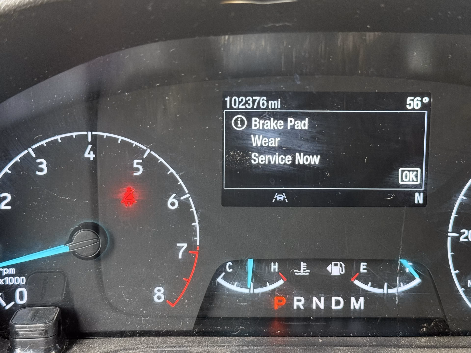 Why is my Ford Transit warning light on?