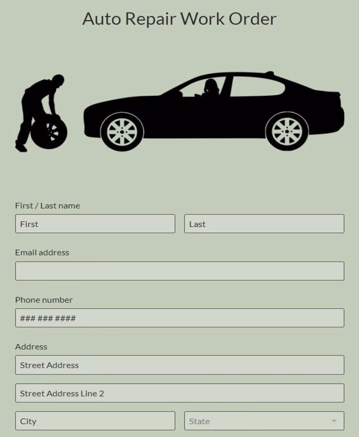 What is an automotive services job sheet template?