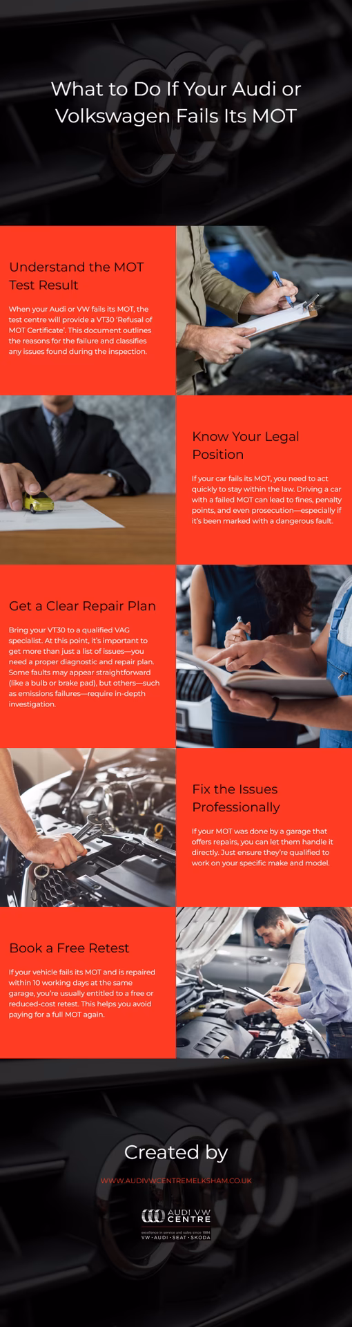 Where can I book an Audi Mot?